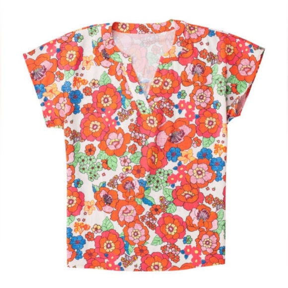 Floral Split Neck Top - Picture 7 of 7